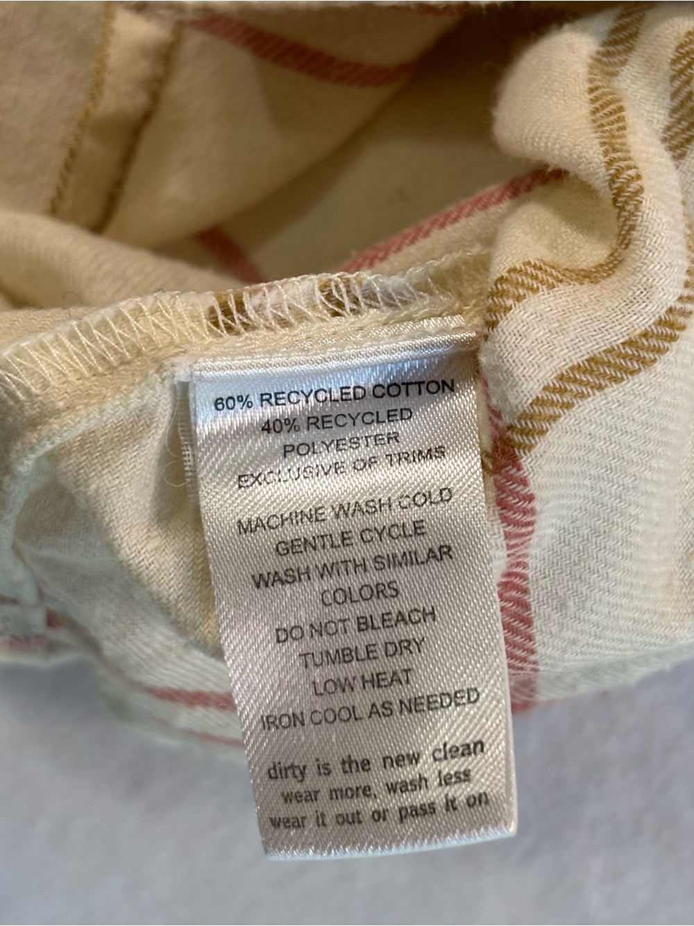 Toad&Co Cream Plaid Button-Down Shirt with Red and Tan Lines - Picture 4 of 6
